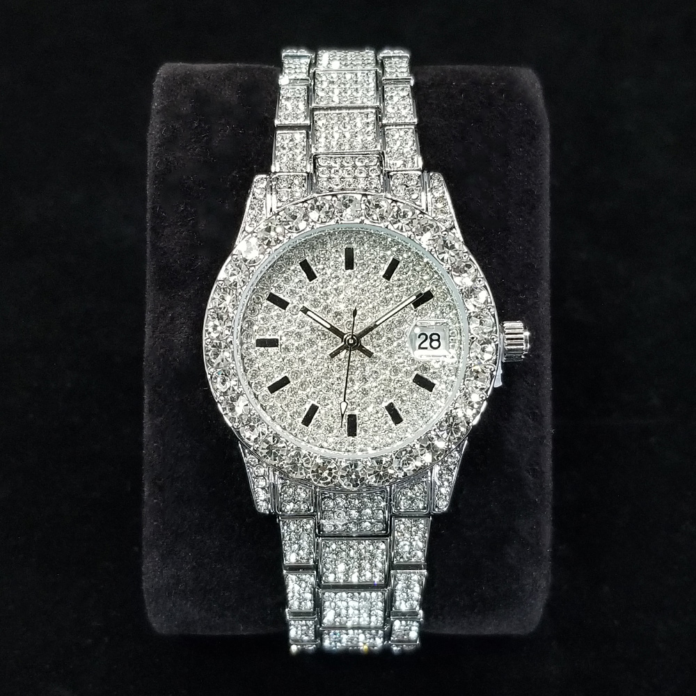 Jewelry Watches Silver - Eleganti orologi con diamanti Orologio al