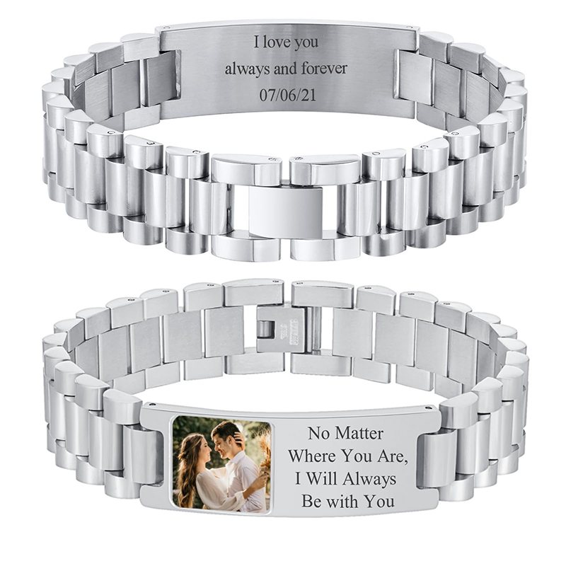Jewelry Watches For Men - Immagine personalizzata Bracciale con testo Cinturino