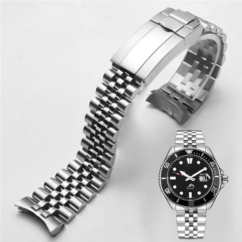 Jared Jewelry Watches - 22mm Acciaio 316L Argento Giubileo Cinturino
