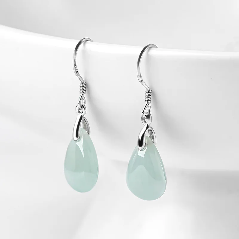 Luxury Gifts Jewelry & Watches Namfleg Mostar - Orecchini pendenti con acqua in giada