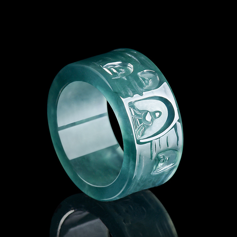 Luxury Gifts Jewelry & Watches Namfleg Mostar - Anello Buddha in Giadeite Naturale Birmana,
