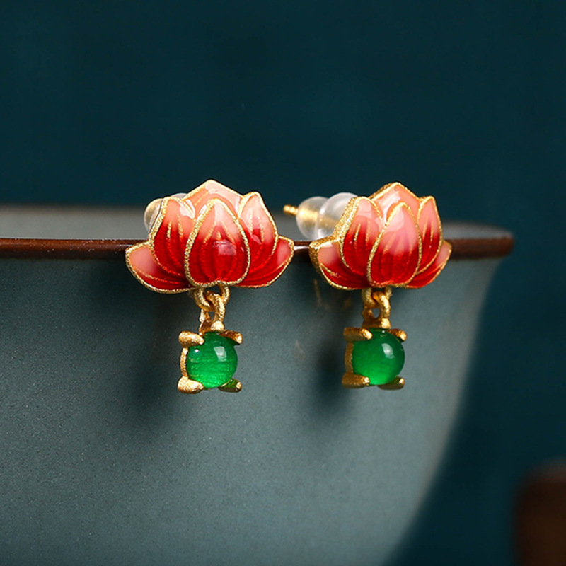 Orecchini di loto di giada ver - Luxury Gifts Jewelry & Watches Namfleg Mostar recensione e prezzo