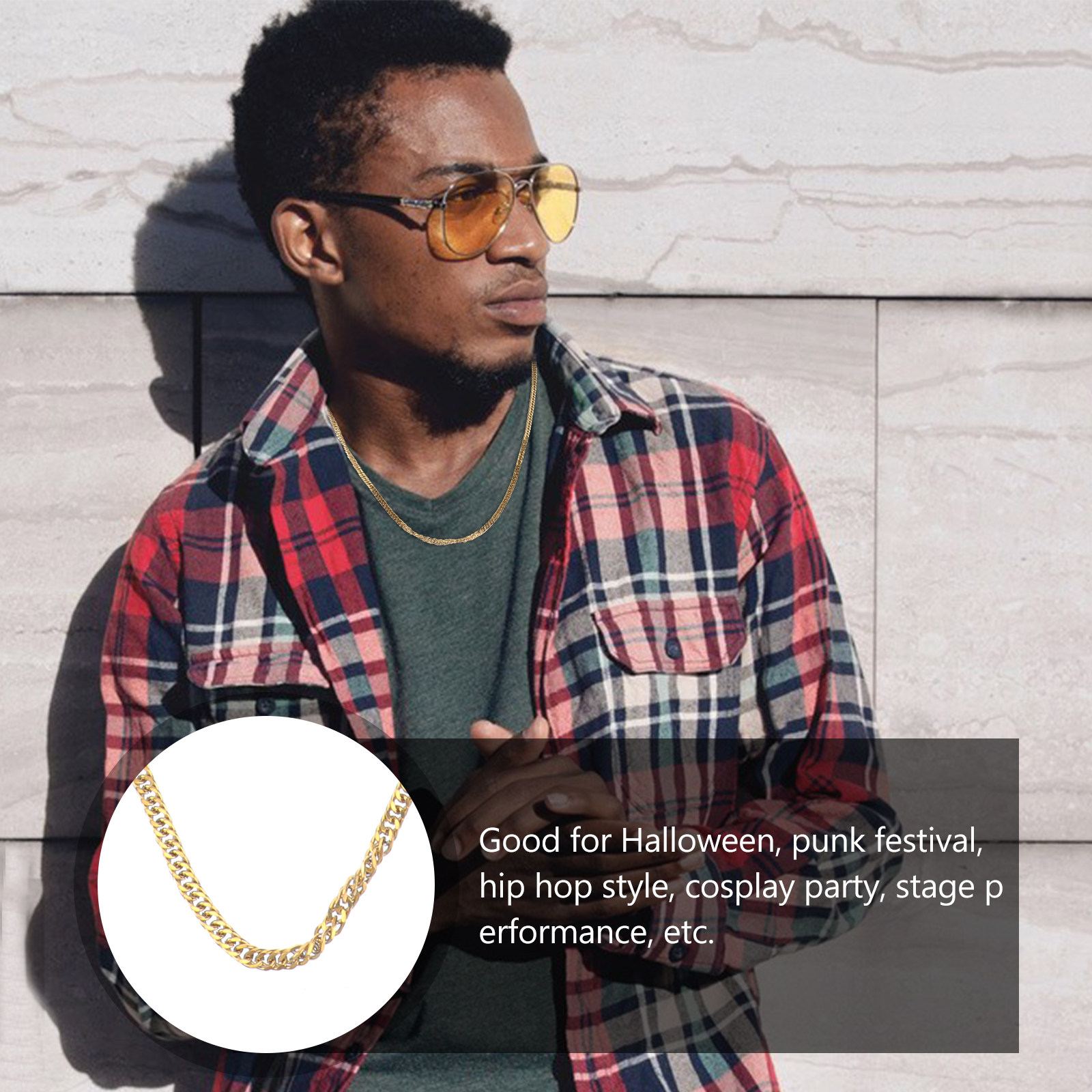 Collana Girocollo in Acciaio a - Hip Hop Chain Necklace recensione e prezzo