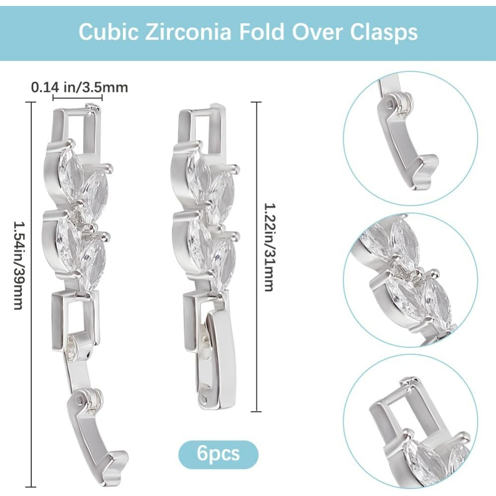 1 scatola da 6 pezzi chiusura  - Jewelry Watches Silver recensione e prezzo
