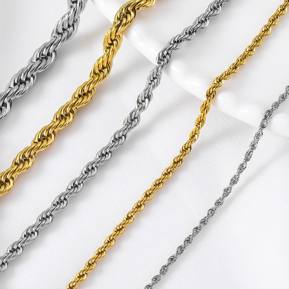 Catena a corda intrecciata in  - Hip Hop Chain Necklace recensione e prezzo